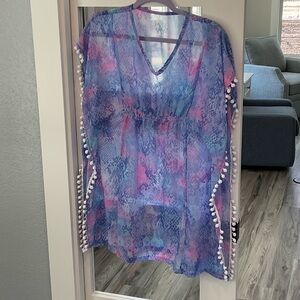 Womens Multicolor Swim Coverup size xs excellent condition, light weight
